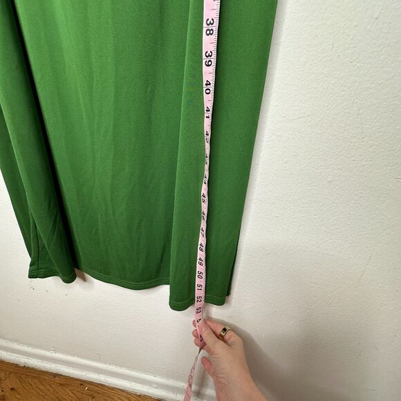 Zara Emerald Green Strapless V-Neck Keyhole Halter Top Tie Back Maxi Dress M - Picture 9 of 11